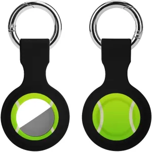 Tennis Ball Fashion Cover Compatible with AirTag Holder Case with Keychain Anti-Scratch for Pet Luggage