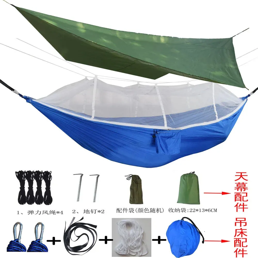 Tent Awning Rain Fly Tarp Waterproof Mosquito Net Hammock Canopy 210T Nylon Lightweight Hammocks