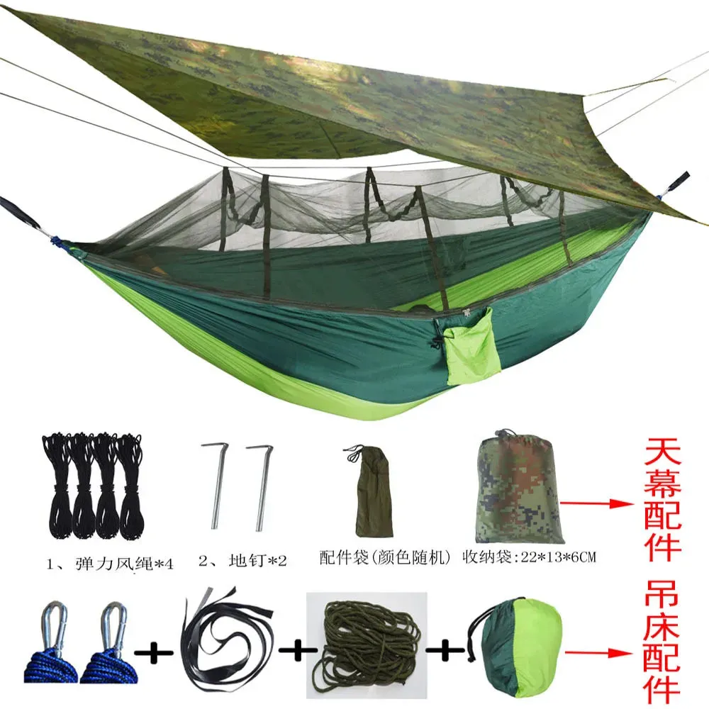 Tent Awning Rain Fly Tarp Waterproof Mosquito Net Hammock Canopy 210T Nylon Lightweight Hammocks