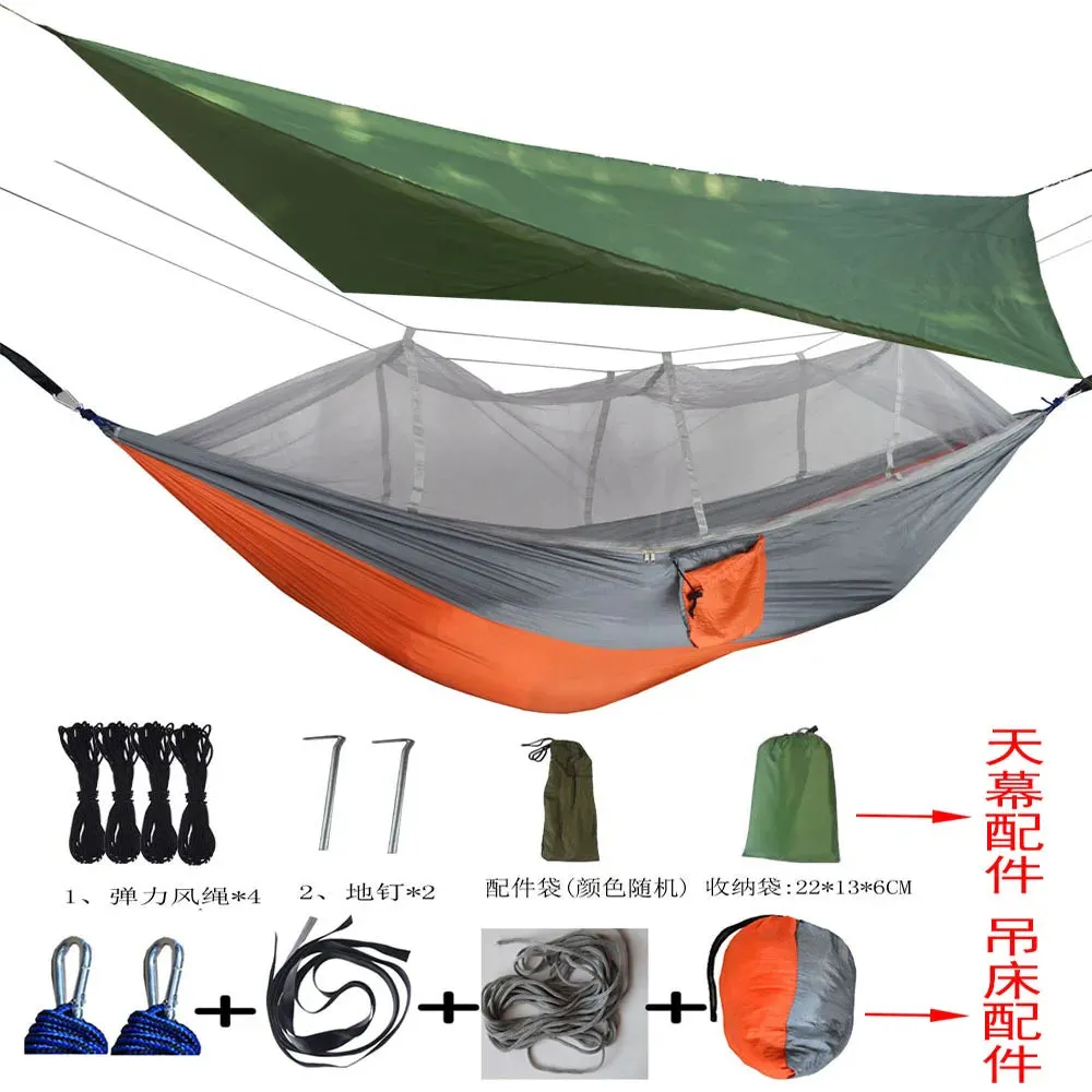 Tent Awning Rain Fly Tarp Waterproof Mosquito Net Hammock Canopy 210T Nylon Lightweight Hammocks
