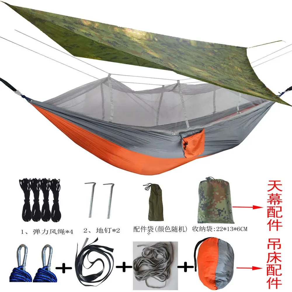 Tent Awning Rain Fly Tarp Waterproof Mosquito Net Hammock Canopy 210T Nylon Lightweight Hammocks