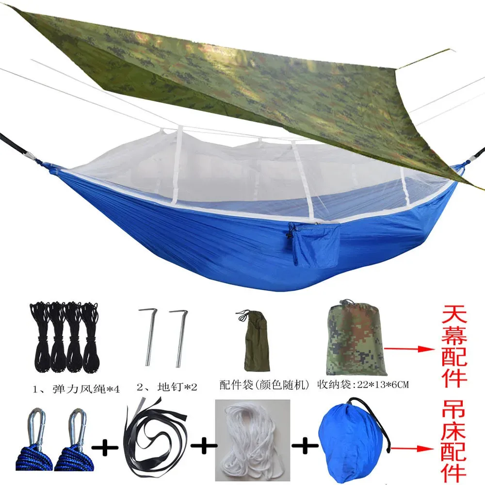 Tent Awning Rain Fly Tarp Waterproof Mosquito Net Hammock Canopy 210T Nylon Lightweight Hammocks