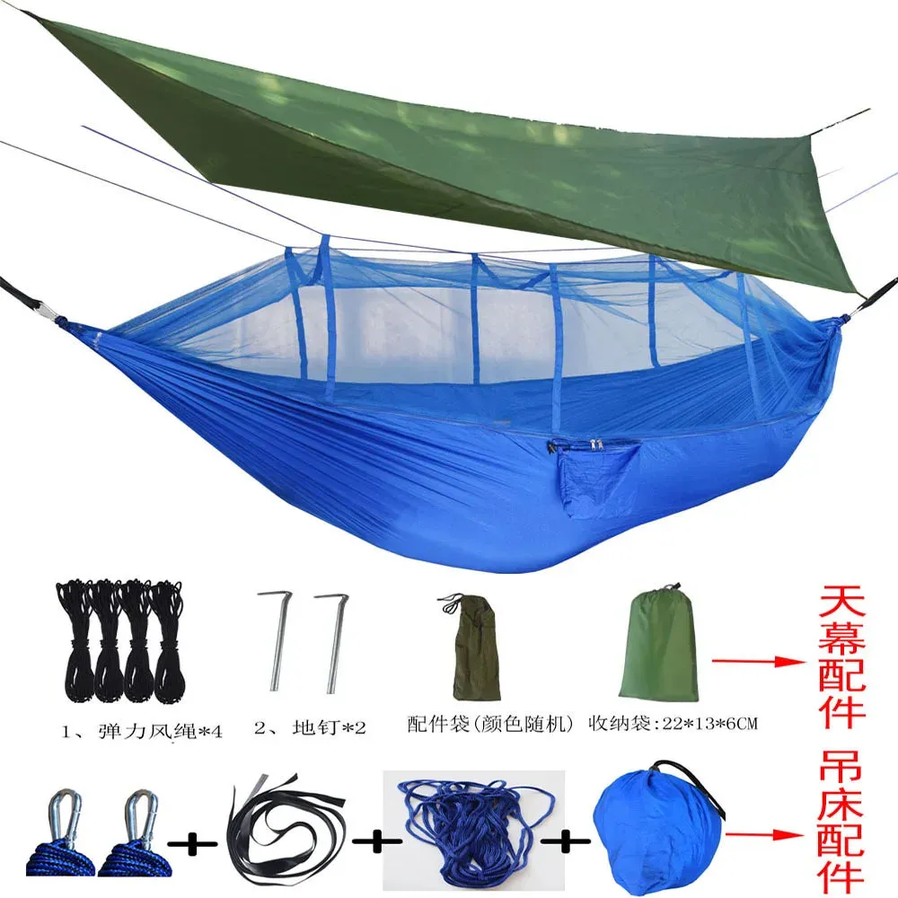 Tent Awning Rain Fly Tarp Waterproof Mosquito Net Hammock Canopy 210T Nylon Lightweight Hammocks