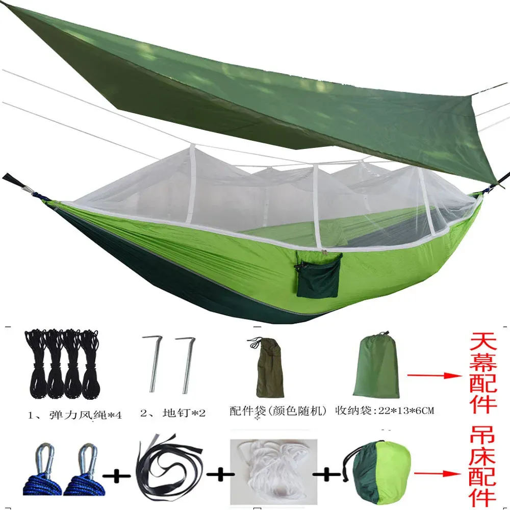 Tent Awning Rain Fly Tarp Waterproof Mosquito Net Hammock Canopy 210T Nylon Lightweight Hammocks