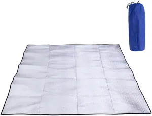 Tent Blanket,YIWENG Ultralight Waterproof Camping Mat Picnic Blanket Beach Mattress Sleeping Pad Aluminum Foil EVA Foam Mat Tent Sleeping Mattress, 1M