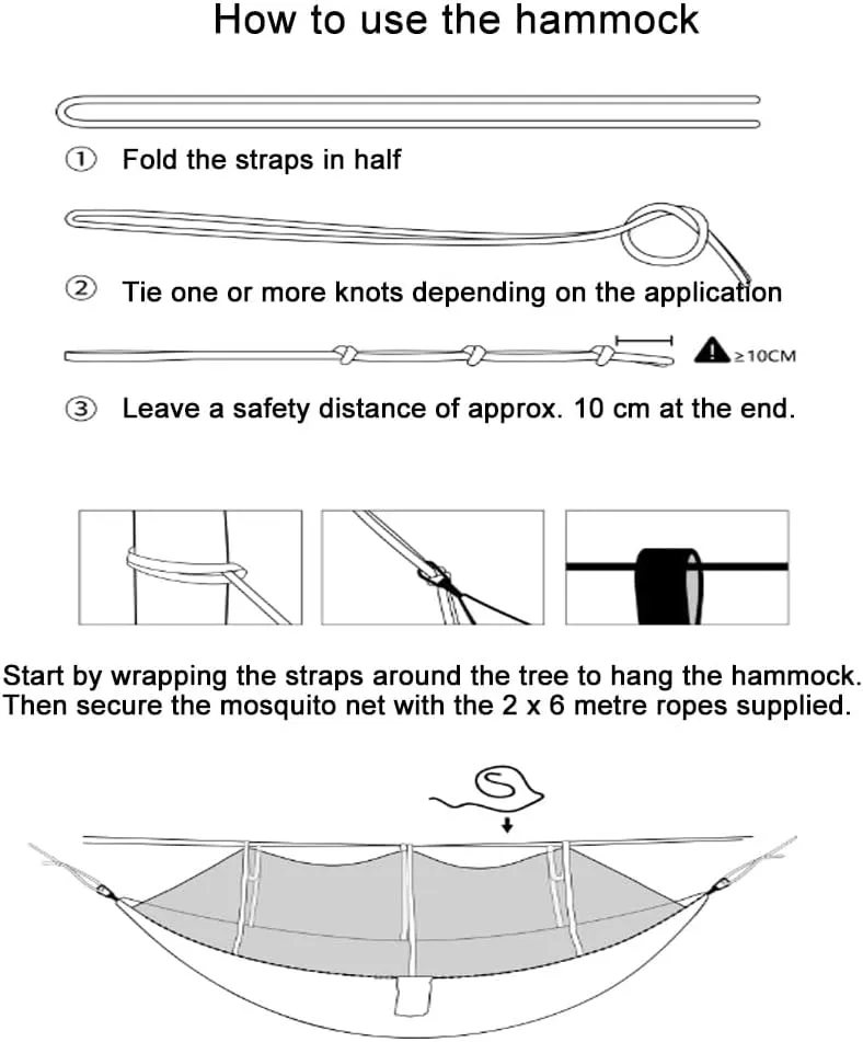 Tent Tarps,wild Camping,Portable Camping Hammock Kit, Single and Double Hammock, Mosquito Net, Insect Net, Rain Fly, High Strength Parachute Cloth Hammock(Army green)