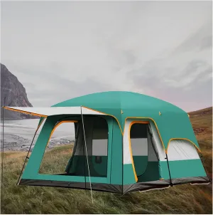 Tepee Tent 5 to 8 People Sun Protection,Spacious Popup Tent Waterproof Practical Sturdy Large Tents for Hiking Backpacking