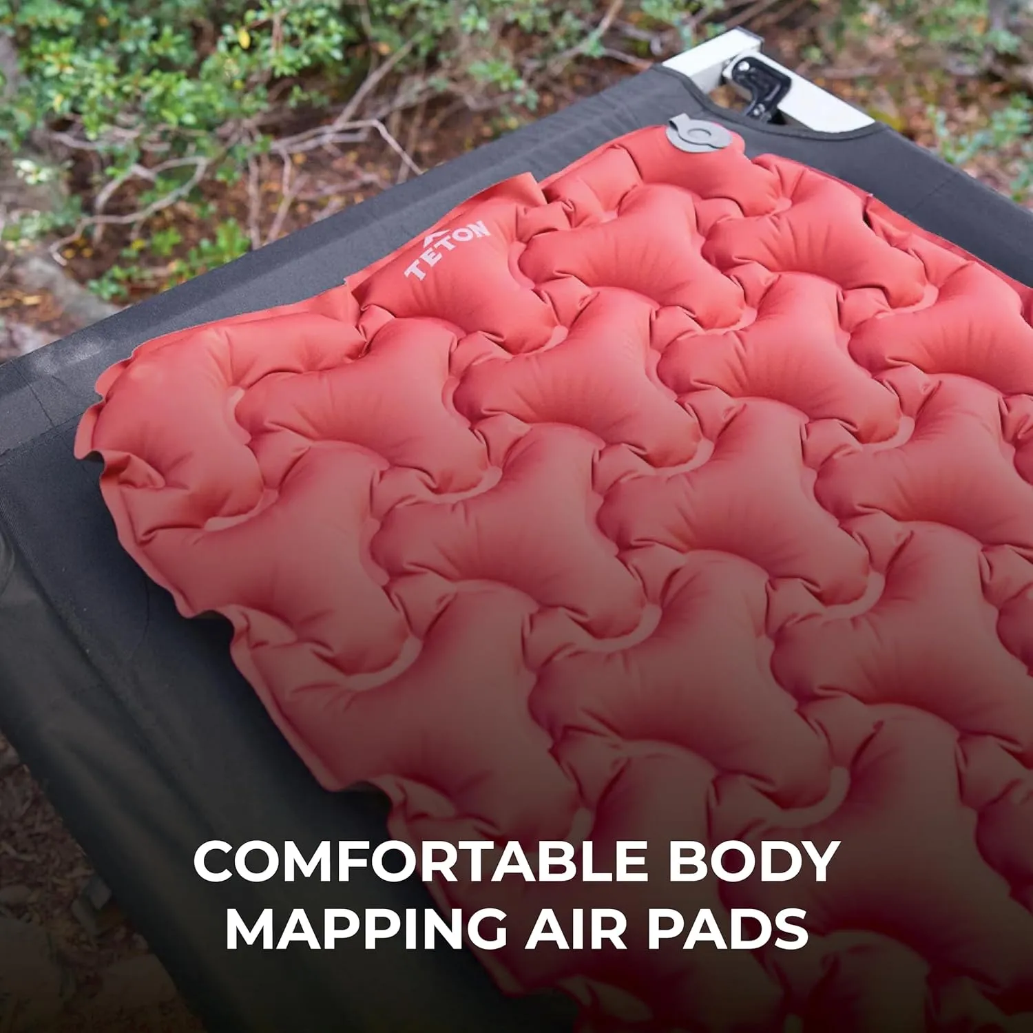 Teton Self Inflating Sleeping Pad, Inflatable Camping Sleeping Pads, Compact Mat for Camping, Backpacking, and Hiking.