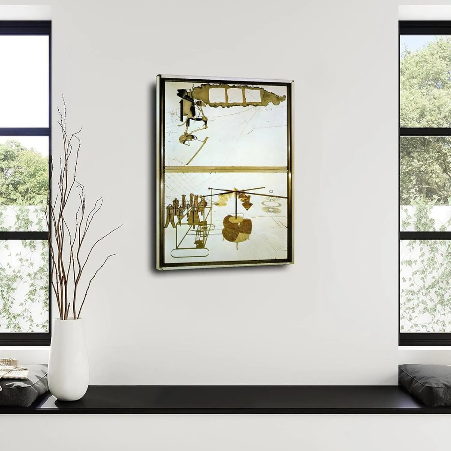 The Bride Stripped Bare by Her Bachelors, Marcel Duchamp Canvas Painting Posters And Prints Wall Art Pictures for Living Room Bedroom Decor 08x12inch(20x30cm) Frame-style