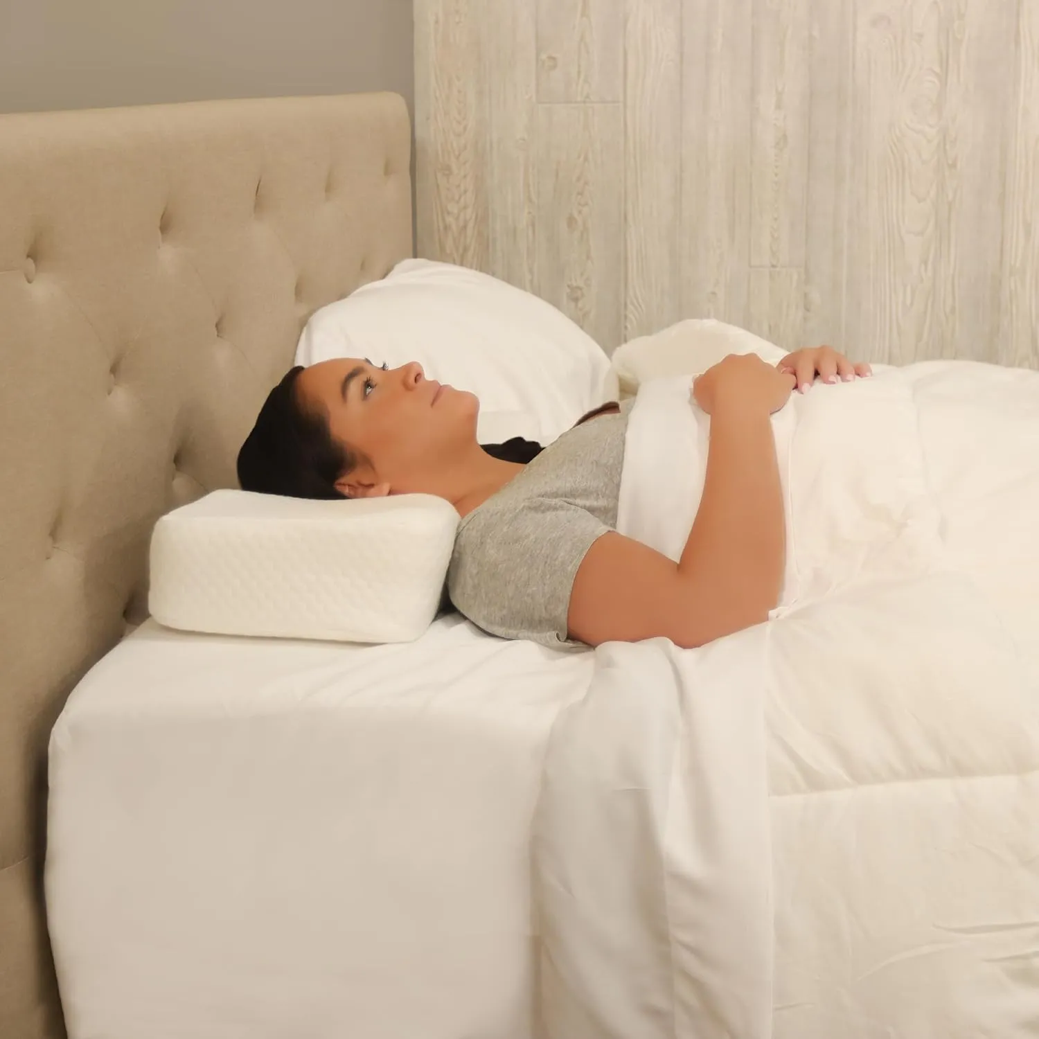 Therapeutica Cervical Orthopedic Foam Pillow - Neck Support Pillow for Side & Back Sleepers - Ergonomic Pillow for Neck Support, Relief, & Spinal Alignment – Average Size, Firm