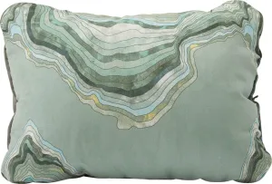 Therm-a-Rest Compressible Cinch Camping and Backpacking Pillow, Regular - 14 x 18 Inch, Sage Topo Wave Print