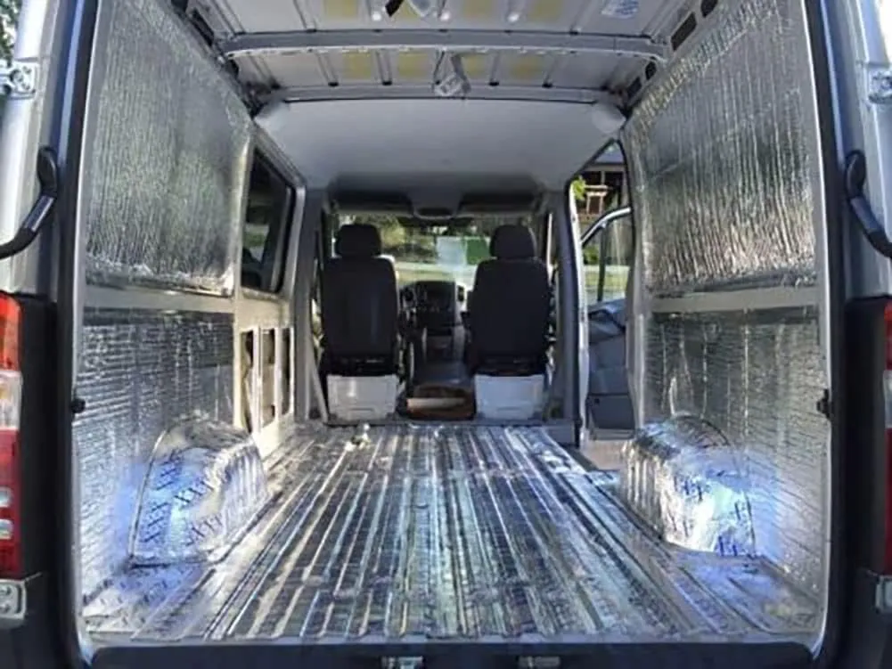 Thermal Heat Guard Sound DEADENING Adhesive Reflective AUTO Insulation CAR Truck Van SUV RV Vehicle Sound Deadener MAT PAD Exhaust Muffler Hood Door Trunk Waterproof 1/4INCH Thick (2 ft x 25 ft)