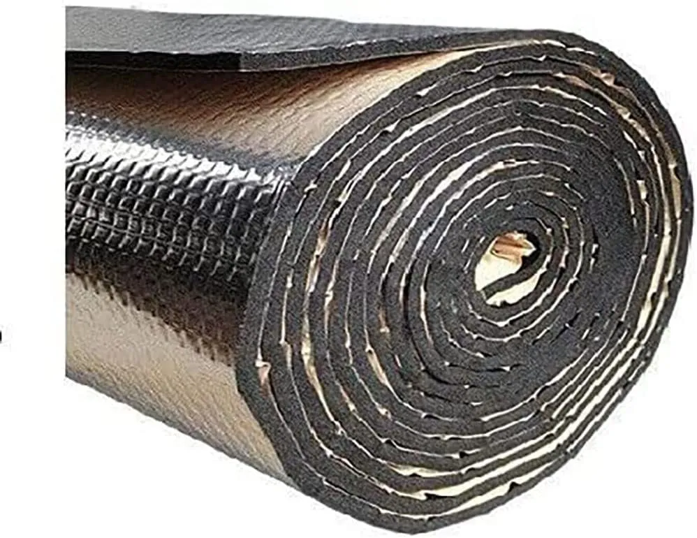 Thermal Heat Guard Sound DEADENING Adhesive Reflective AUTO Insulation CAR Truck Van SUV RV Vehicle Sound Deadener MAT PAD Exhaust Muffler Hood Door Trunk Waterproof 1/4INCH Thick (2 ft x 25 ft)