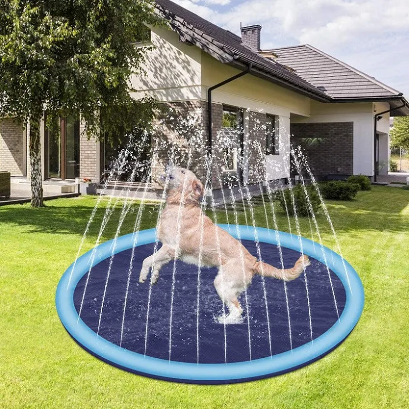 Thickened Non-Slip Pet Spray Pad, Inflatable Water Spray Mat