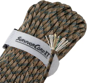 Titan Survival's Patented 1000 LB Survival Paracord – USA Made - Military Style 750 Cord with Firestarter, Fishing Line, and Kevlar Strands - Heavy Duty Camping Cordage - Lengths & Color Options