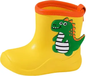 Toddler Dinosaur Rain Boots For Boys Girls Waterproof Mud Boots Kids Rain Shoes Rain Boots For Toddler Girls Pi𝐧k
