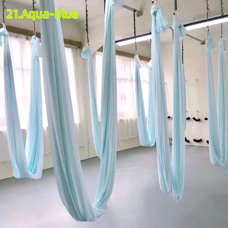 Top quality Anti-Gravity yoga hammock Full Set Aerial Traction Device Fitness for yoga for yoga studio Yoga Flying Swing(5x2.8m)