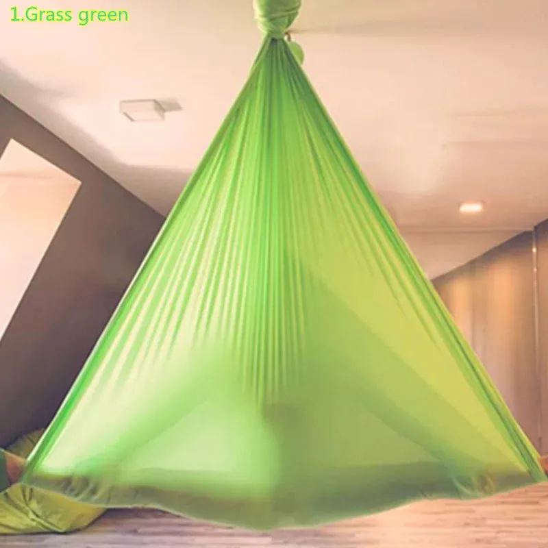 Top quality Anti-Gravity yoga hammock Full Set Aerial Traction Device Fitness for yoga for yoga studio Yoga Flying Swing(5x2.8m)