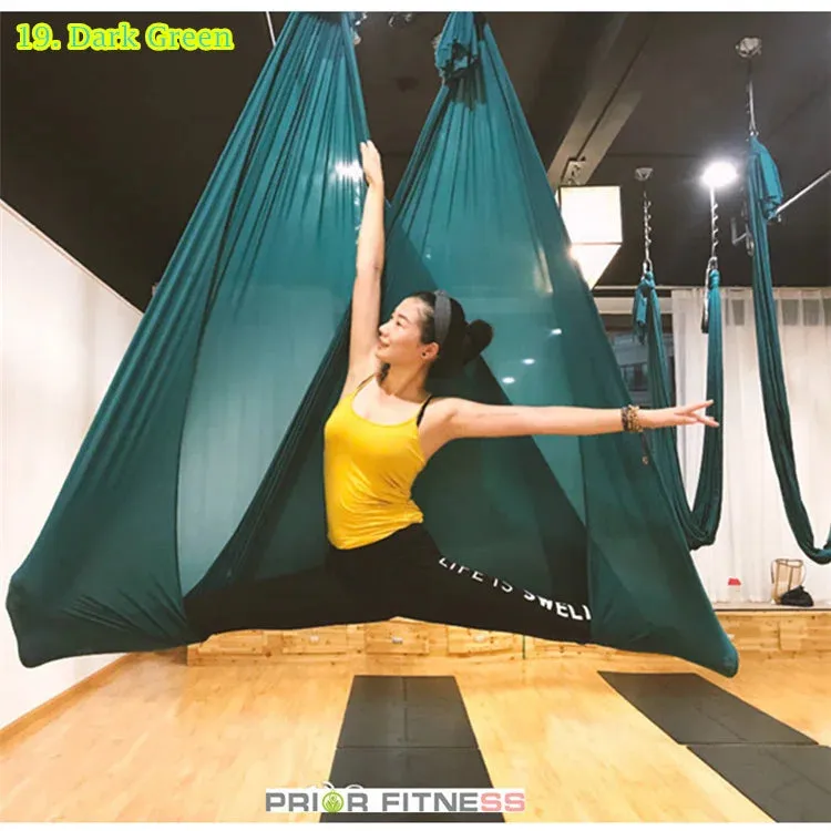 Top quality Anti-Gravity yoga hammock Full Set Aerial Traction Device Fitness for yoga for yoga studio Yoga Flying Swing(5x2.8m)