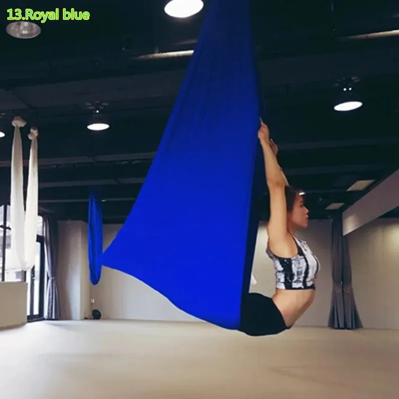 Top quality Anti-Gravity yoga hammock Full Set Aerial Traction Device Fitness for yoga for yoga studio Yoga Flying Swing(5x2.8m)