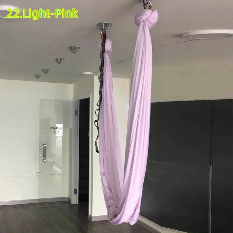 Top quality Anti-Gravity yoga hammock Full Set Aerial Traction Device Fitness for yoga for yoga studio Yoga Flying Swing(5x2.8m)