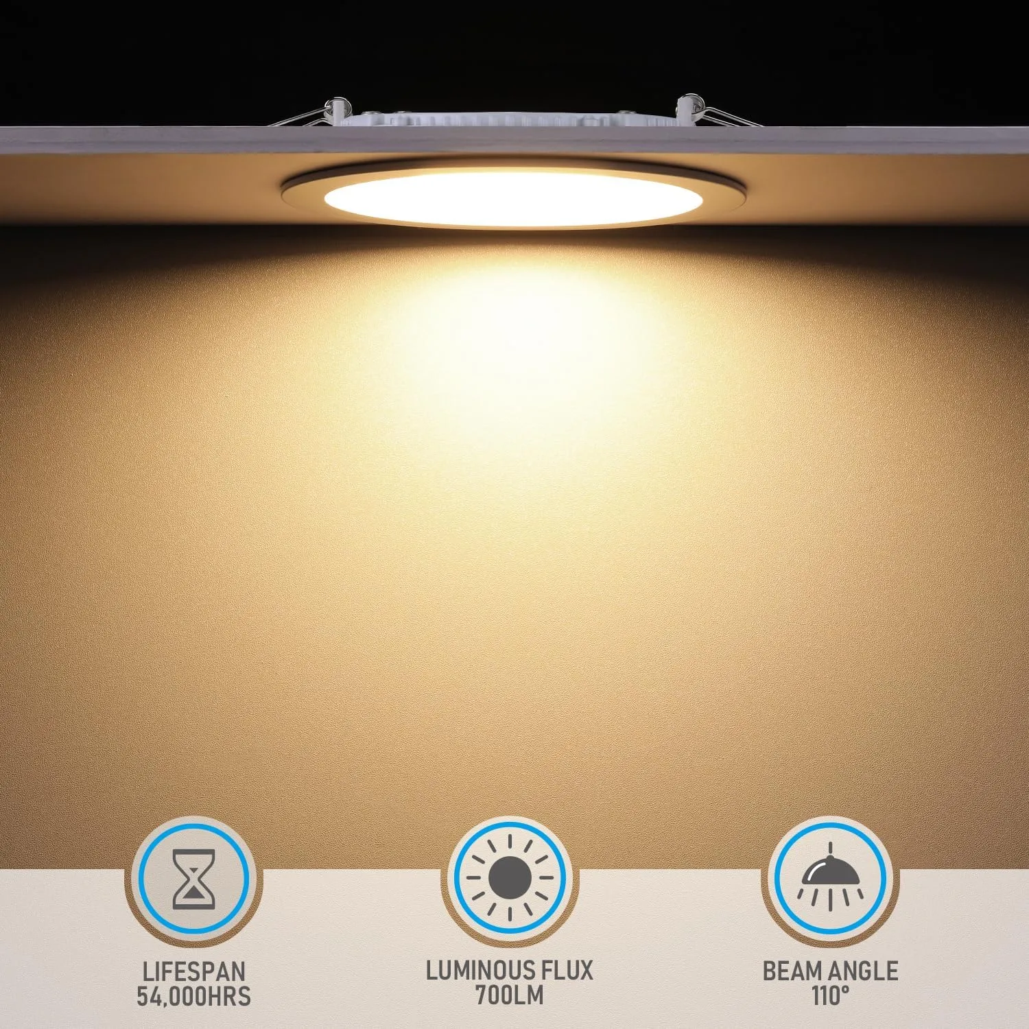 TORCHSTAR 12-Pack Essential Series 4 Inch Ultra-Thin LED Recessed Lighting with J-Box, 3000K Warm White, 10W Dimmable 700lm Brightness LED Downlight, ETL & Energy Star Listed