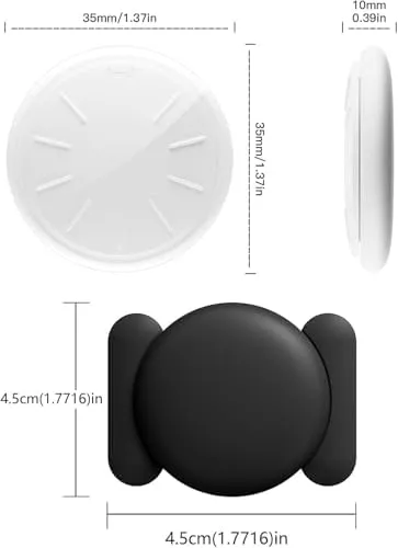Tracker Device for Vehicles,Mini Hidden Car Tracker with Magnetic Case,No Monthly Fee Real Time GPS Car Tracker Works with Apple Find My (iOS Only)- Black,2PCS