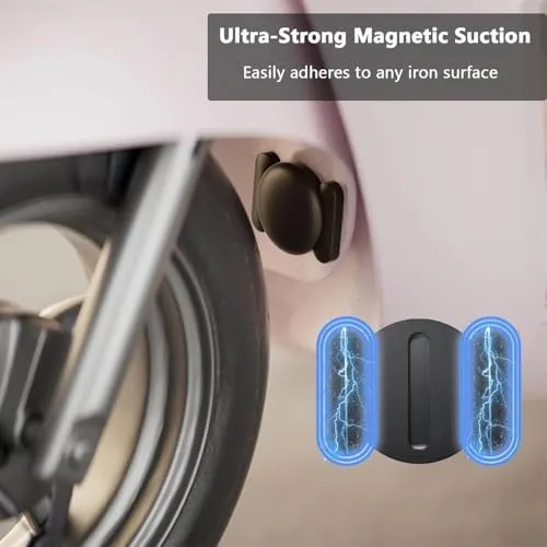 Tracker Device for Vehicles,Mini Hidden Car Tracker with Magnetic Case,No Monthly Fee Real Time GPS Car Tracker Works with Apple Find My (iOS Only)- Black,2PCS