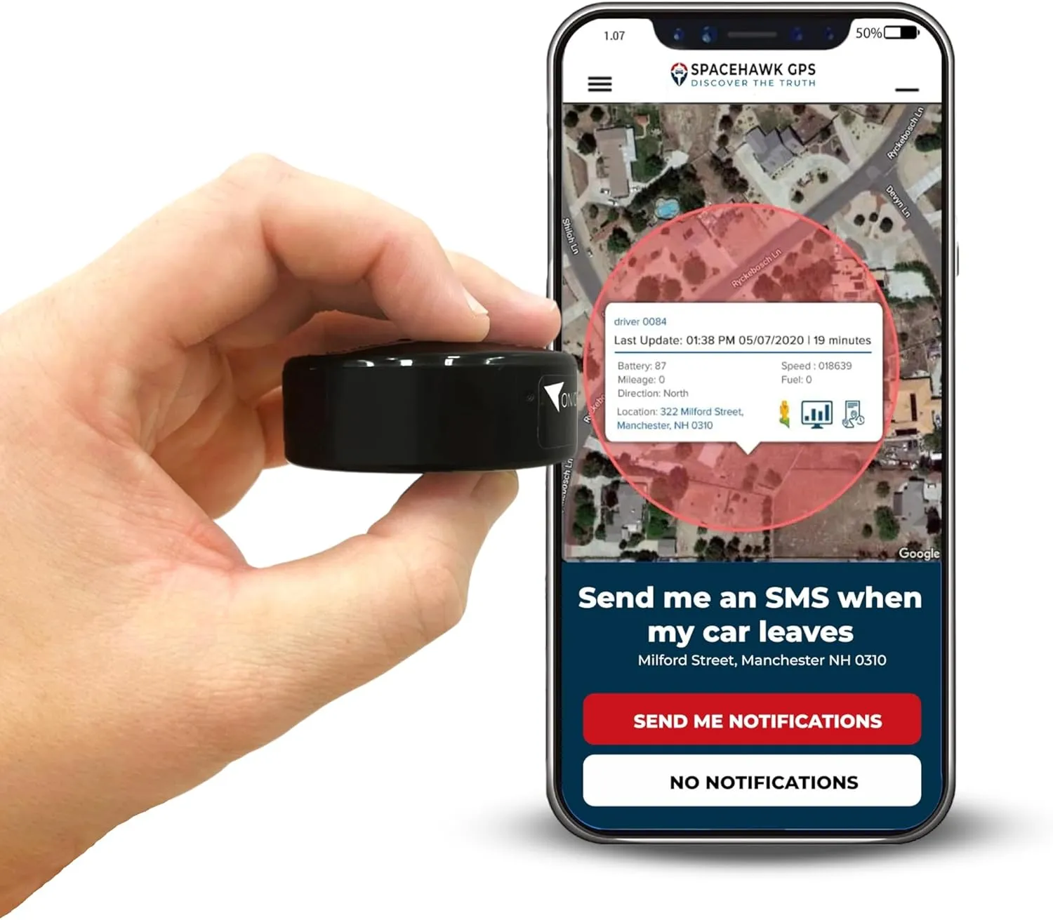 Tracker - Real-Time Mini GPS System. Hidden GPS Tracking Device for Cars, Trucks, Trailers, Assets & Fleet Vehicles. Waterproof Portable GPS Tracker with Magnet & Long Battery.