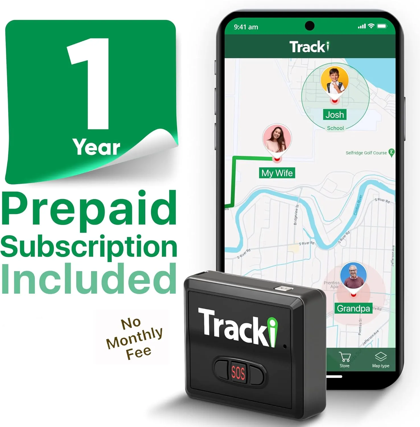 Tracki GPS Tracker for Vehicles No Monthly fee, USA Made Tech. 4G LTE Car GPS Tracking Device. Unlimited Distance, US & Worldwide. Small Portable Real time Mini Magnetic. with 12 Month Subscription