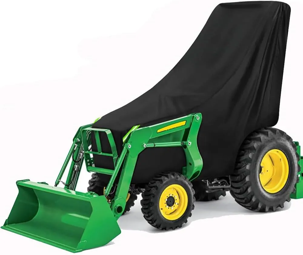 Tractor Cover Waterproof Compatible with Kubota,John Deere,Mahindra, Bobcat,Compact Utility Tractor Cowling Cover Heavy Duty Tractor Accessories Large (Large Cover)