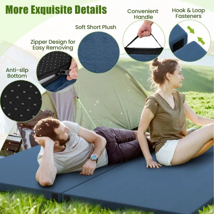 TrailEase Memory Foam Camping Mattress Pad – Twin Size