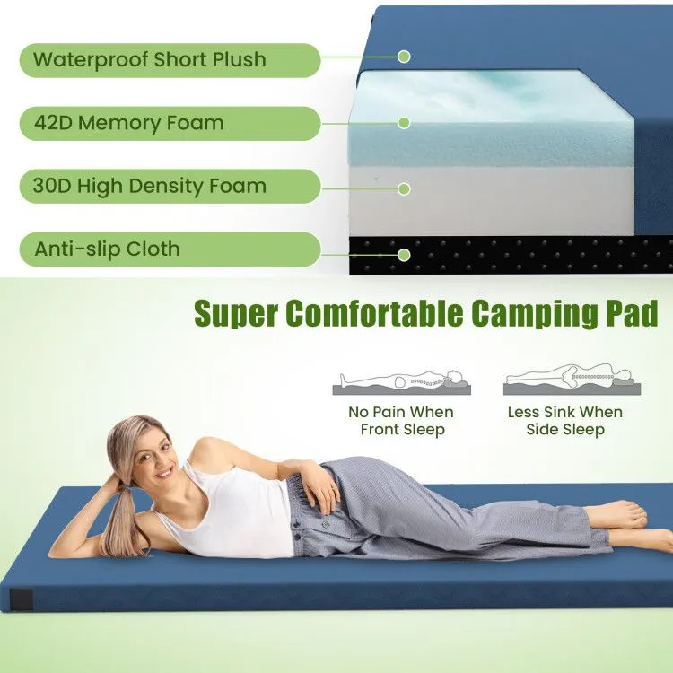 TrailEase Memory Foam Camping Mattress Pad – Twin Size