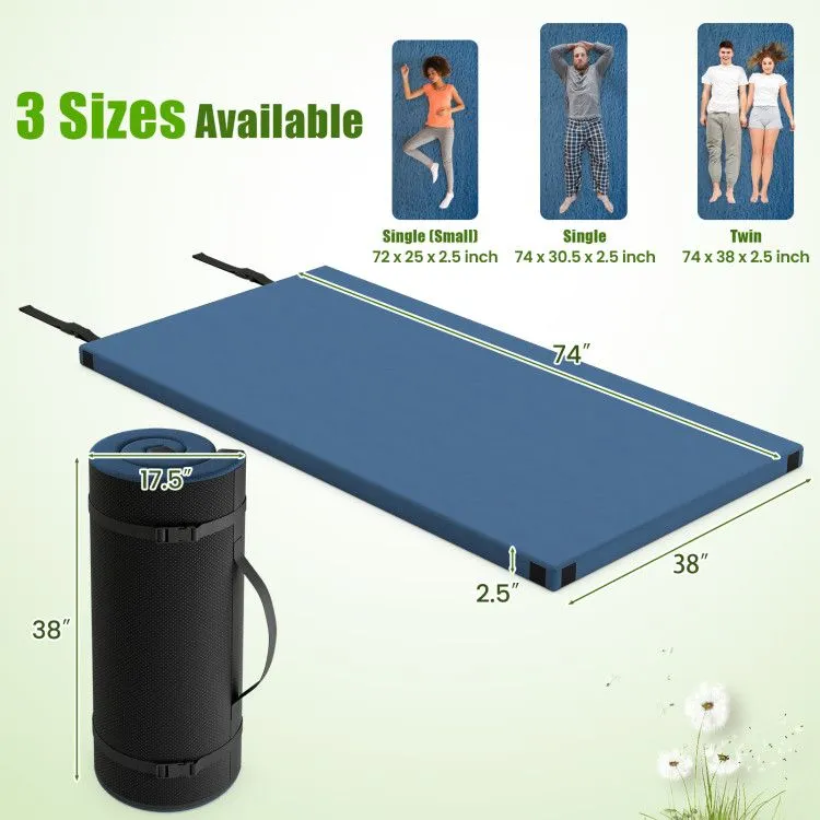 TrailEase Memory Foam Camping Mattress Pad – Twin Size