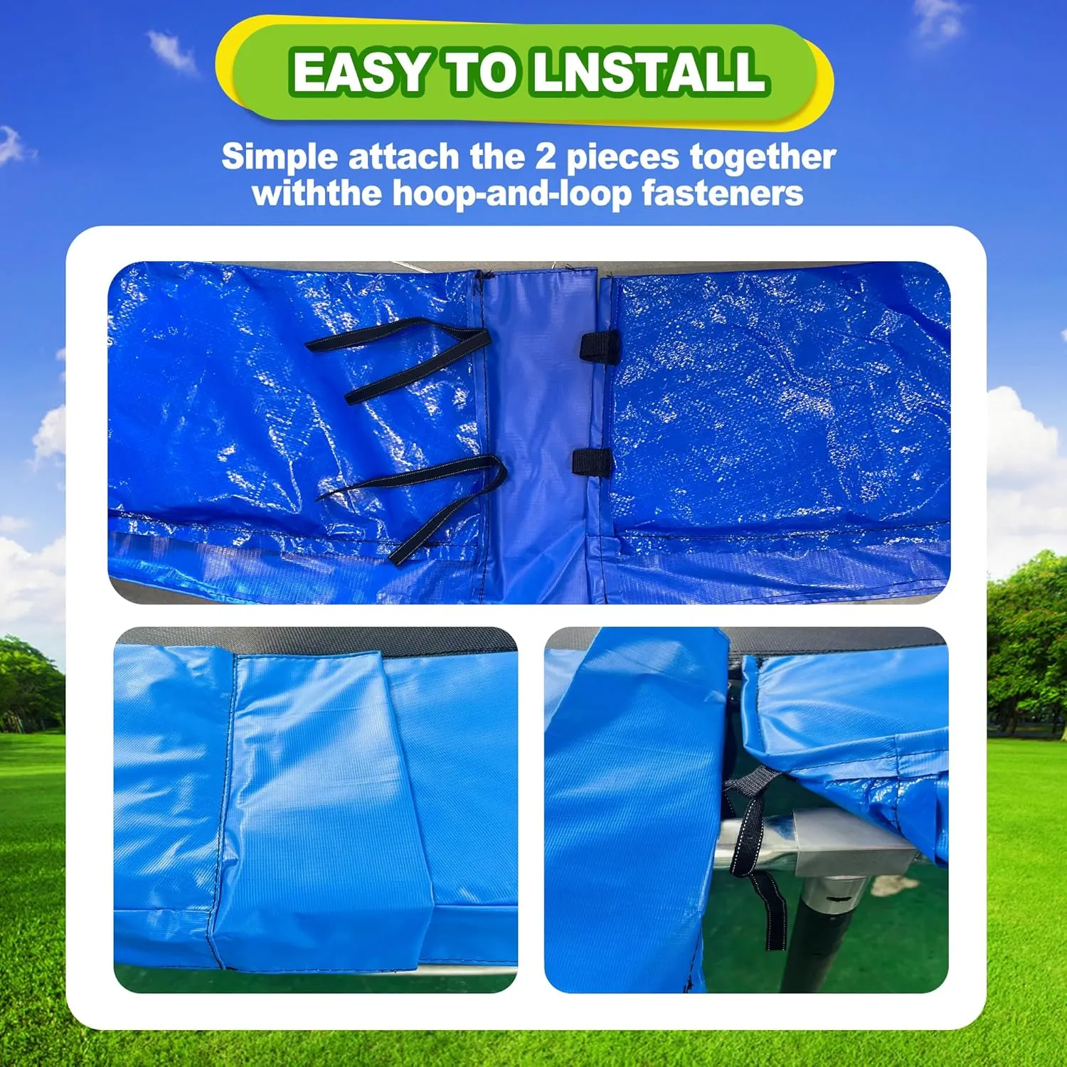 Trampoline Pad, 10ft 12ft 14ft Trampoline Replacement Safety Pad, Waterproof and Tear-Resistant Safety Spring Cover Round Frame Pad