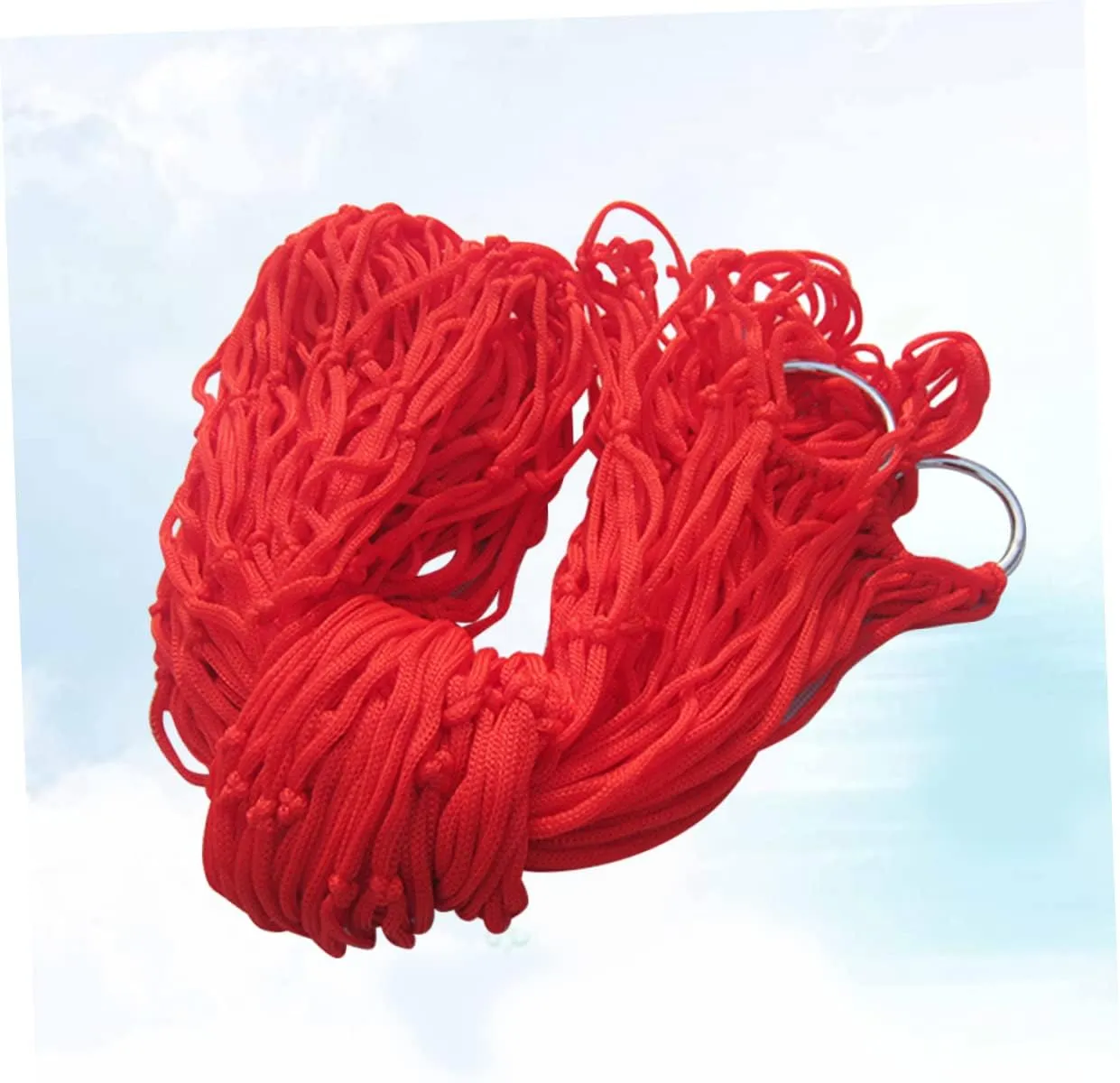 Travel Hammock Sleeping Swing Hammock Patio Hammock Backyard Hammock Portable Hammock Garden Hammock Swing Patio Hanging Chair Mesh Rope Hammocks Big Hammock Outdoor (Red 240 * 80 * 05cm)