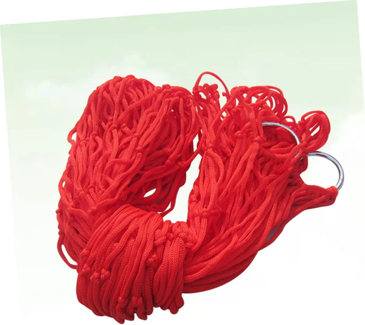 Travel Hammock Sleeping Swing Hammock Patio Hammock Backyard Hammock Portable Hammock Garden Hammock Swing Patio Hanging Chair Mesh Rope Hammocks Big Hammock Outdoor (Red 240 * 80 * 05cm)