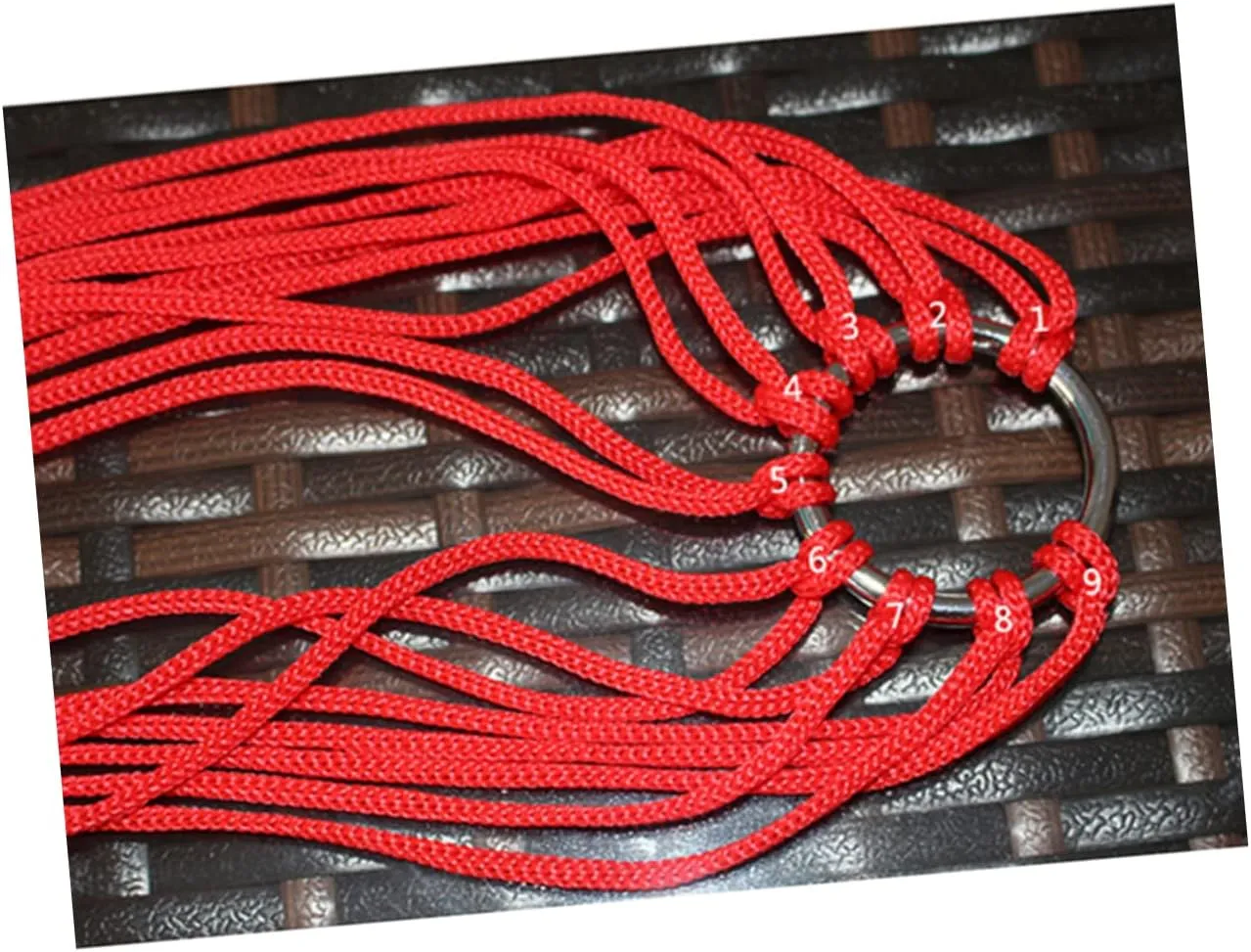 Travel Hammock Sleeping Swing Hammock Patio Hammock Backyard Hammock Portable Hammock Garden Hammock Swing Patio Hanging Chair Mesh Rope Hammocks Big Hammock Outdoor (Red 240 * 80 * 05cm)