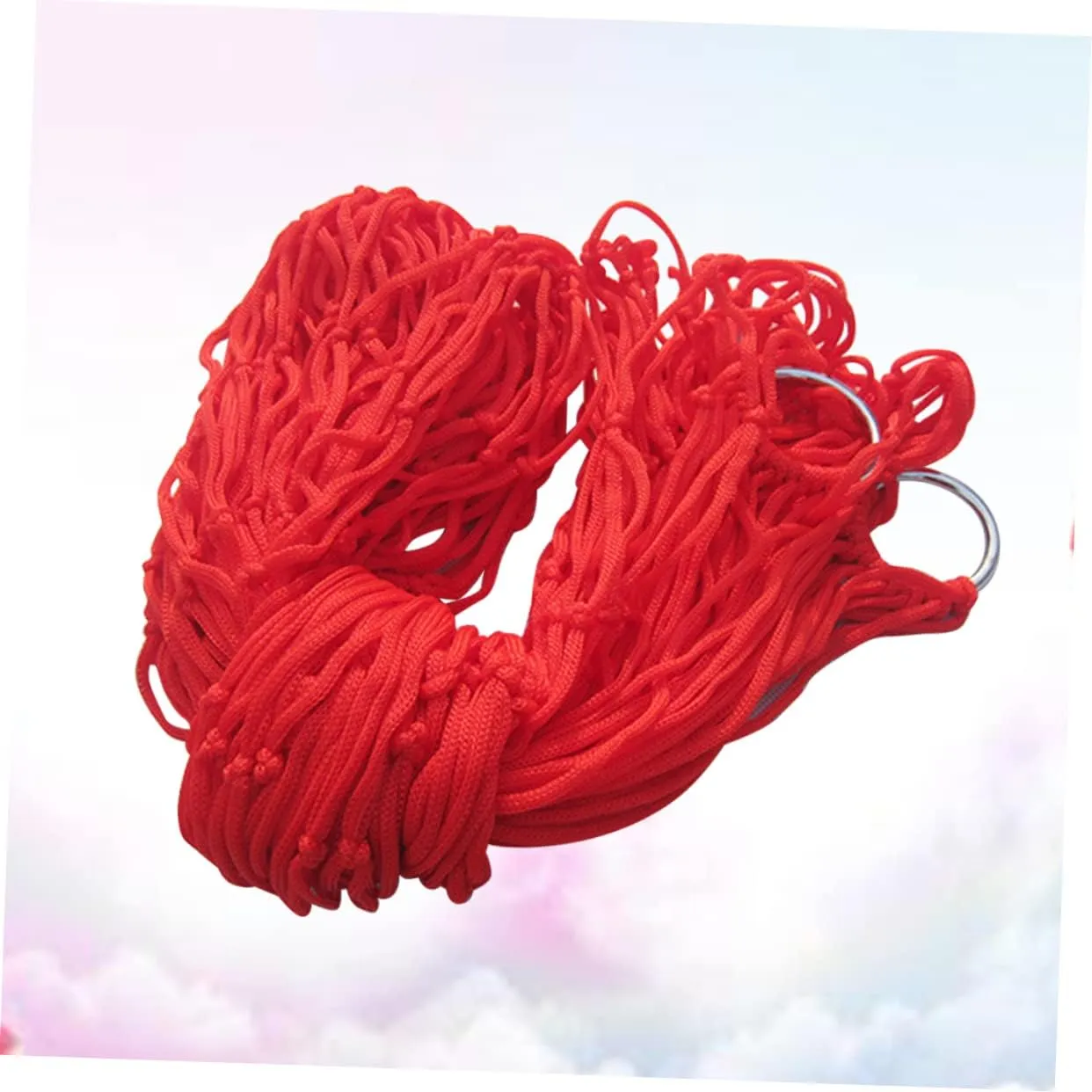 Travel Hammock Sleeping Swing Hammock Patio Hammock Backyard Hammock Portable Hammock Garden Hammock Swing Patio Hanging Chair Mesh Rope Hammocks Big Hammock Outdoor (Red 240 * 80 * 05cm)