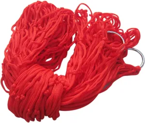 Travel Hammock Sleeping Swing Hammock Patio Hammock Backyard Hammock Portable Hammock Garden Hammock Swing Patio Hanging Chair Mesh Rope Hammocks Big Hammock Outdoor (Red 240 * 80 * 05cm)