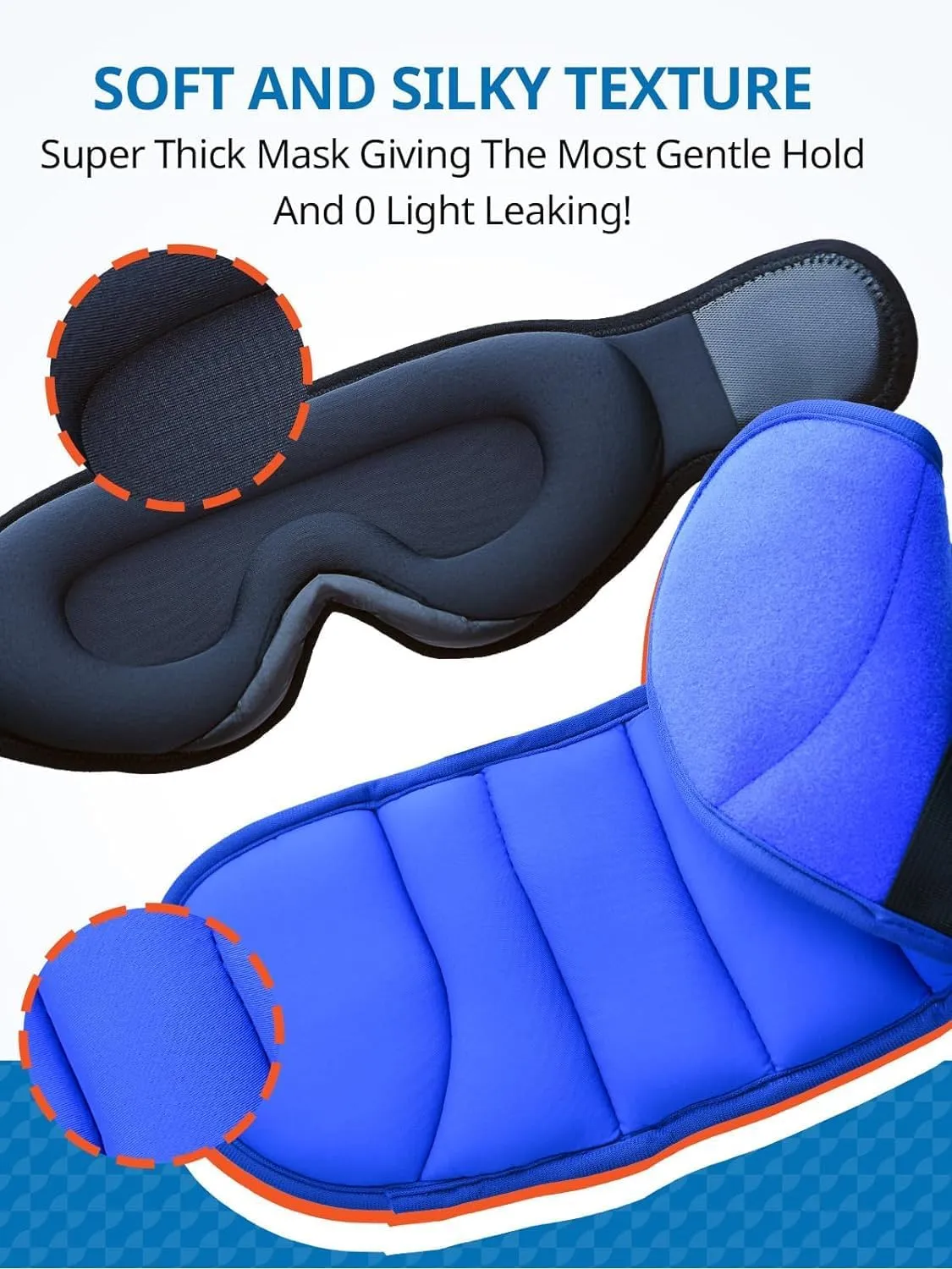 Travel Pillows for Airplanes, Airplane Pillow for Sleeping with 3D Eye Mask, 360° Headrest for Long Flight, Road Trip, Stop Bobblehead Relieve Neck Pain, FSA HSA Eligible Approved, Blue