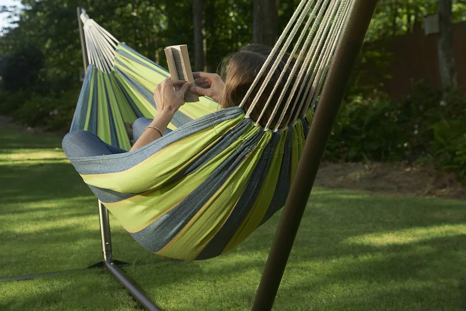 Trekmate Breathable Cotton Fabric Canvas Single Person Brazilian Hammock,for Camping, Outdoors Gear, Backpack, Hiking, Hunting,Backyard