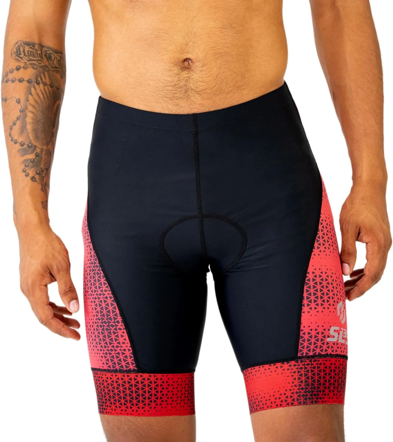 Triathlon Shorts - Men's Padded Tri Shorts with 2 Pockets, Medium Compression