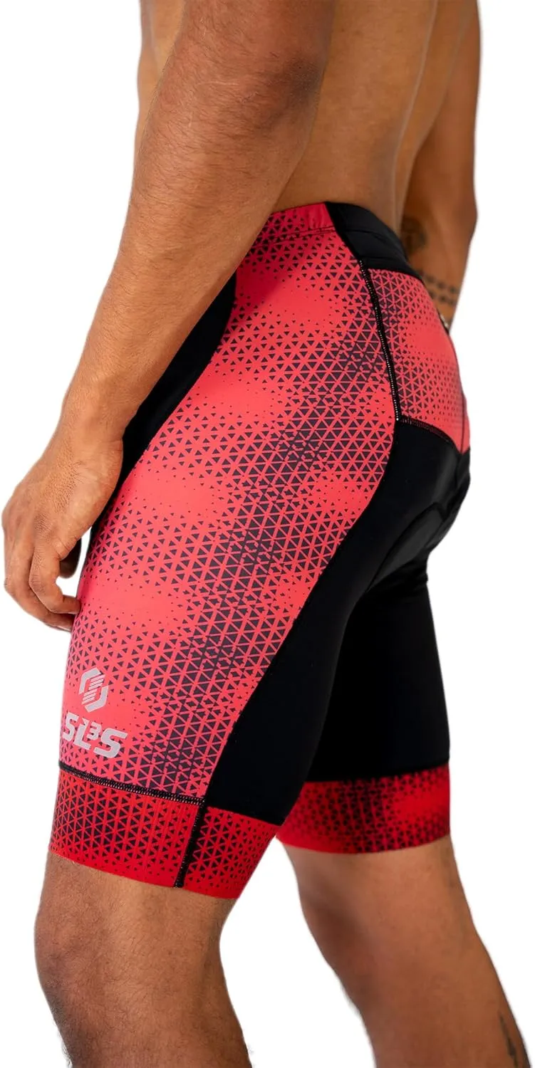 Triathlon Shorts - Men's Padded Tri Shorts with 2 Pockets, Medium Compression