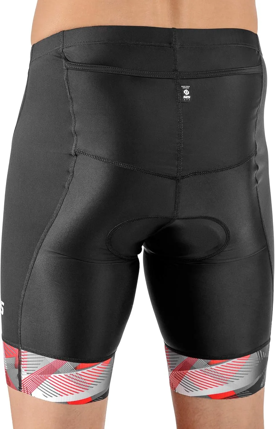Triathlon Shorts - Men's Padded Tri Shorts with 2 Pockets, Medium Compression