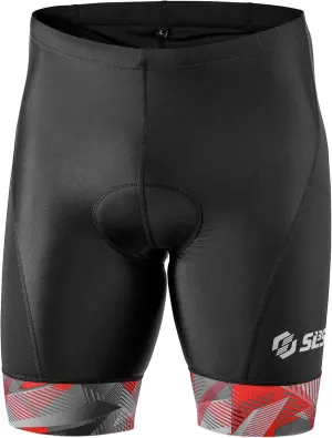 Triathlon Shorts - Men's Padded Tri Shorts with 2 Pockets, Medium Compression
