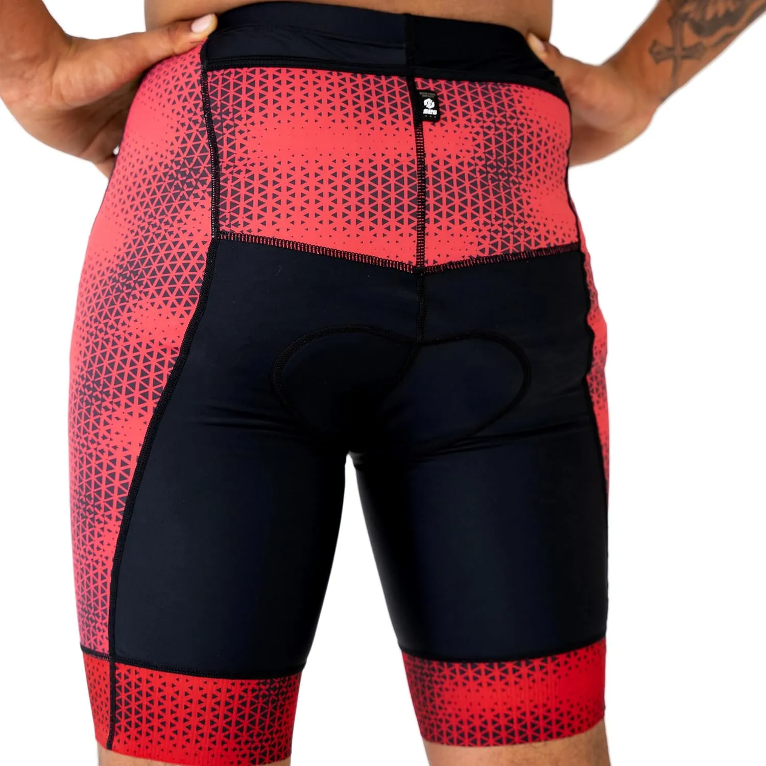 Triathlon Shorts - Men's Padded Tri Shorts with 2 Pockets, Medium Compression