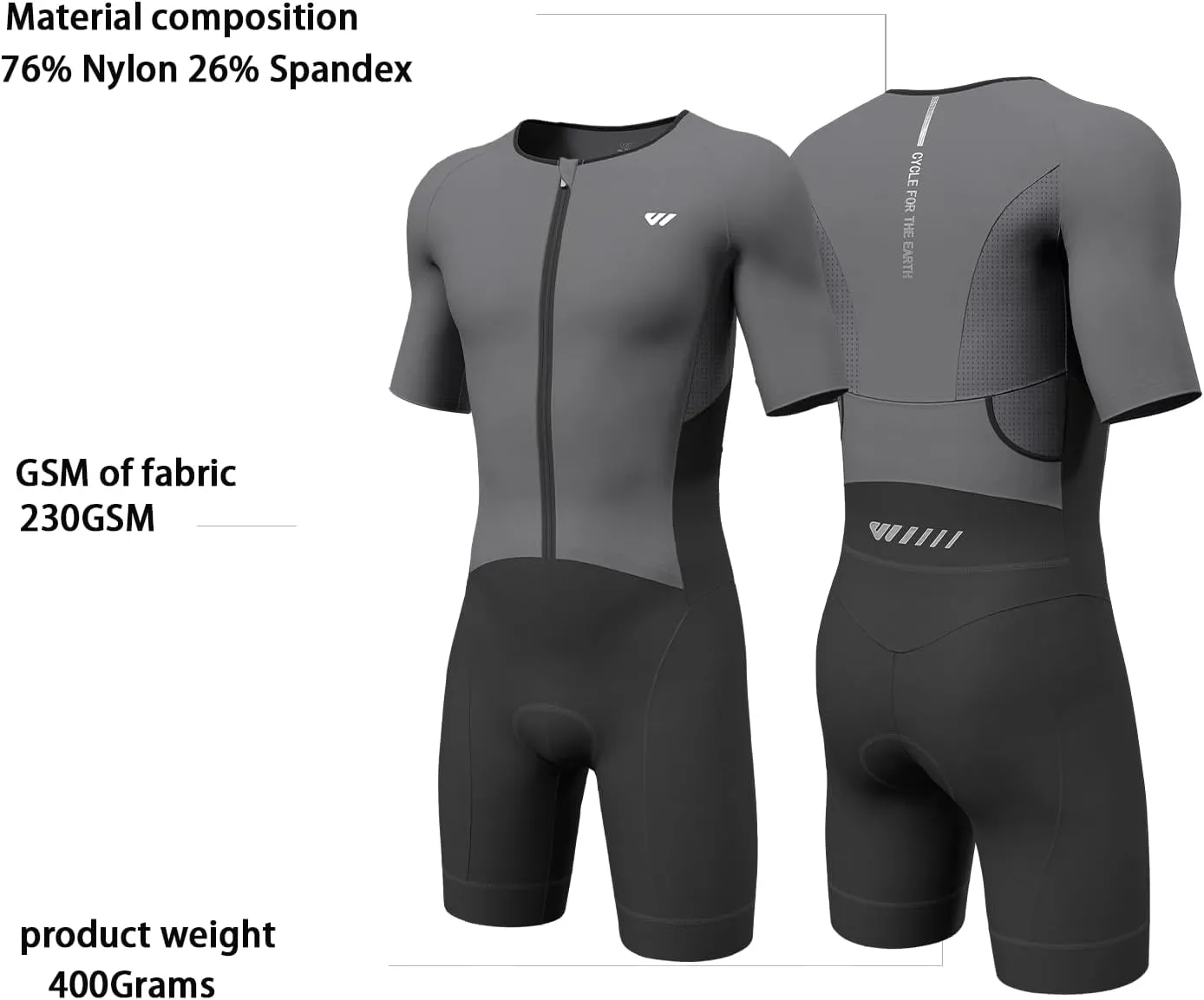 Triathlon Suits Mens,High Elasticity Breathable Quick-qrying Trisuit Race‌ Skinsuits Cycling Swimskin Bike Swim Run