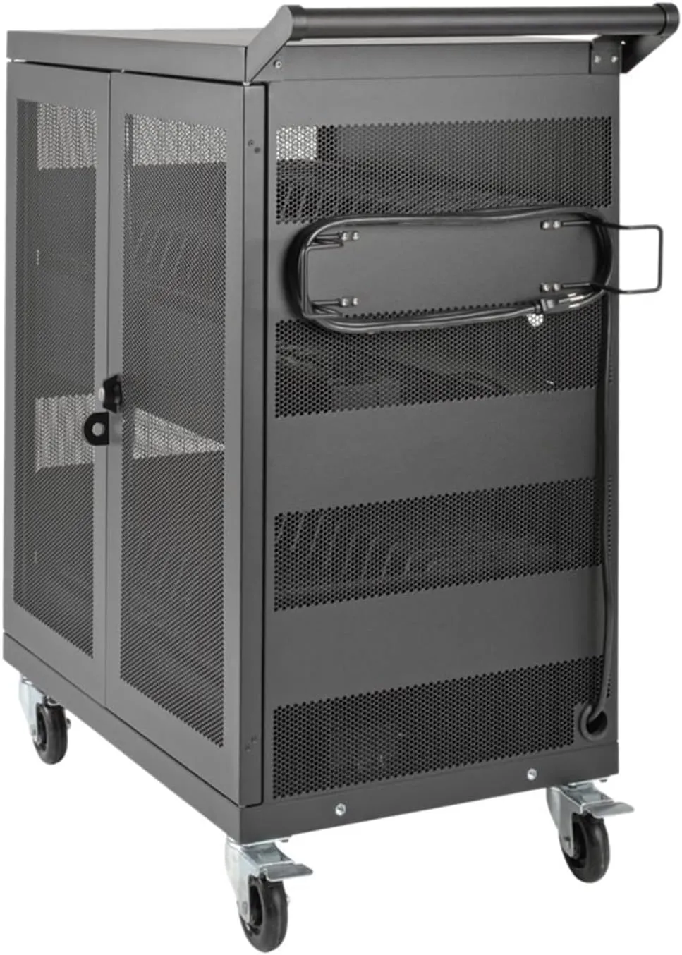 Tripp Lite 32-Port AC Charging Cart Storage Station for Chromebooks, Laptops & Tablets - Secures Devices in Locking, Vented, Wall-mountable Steel Cart - 2-Year Warranty (CSC32AC)