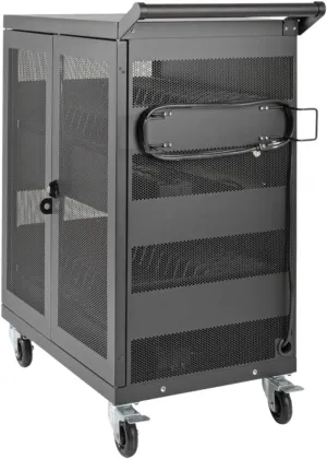 Tripp Lite 32-Port AC Charging Cart Storage Station for Chromebooks, Laptops & Tablets - Secures Devices in Locking, Vented, Wall-mountable Steel Cart - 2-Year Warranty (CSC32AC)